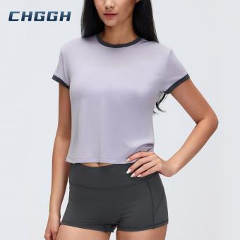 Shoulder Fit Short Sleeve Yoga Top